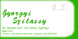 gyorgyi szilassy business card