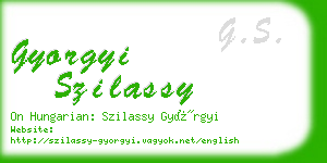 gyorgyi szilassy business card